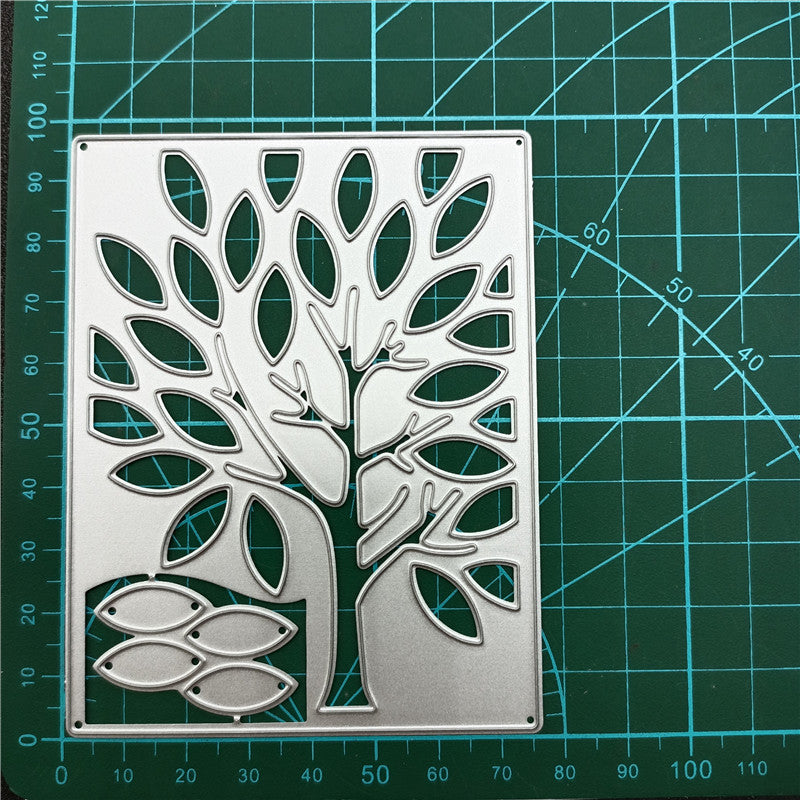 WhereHike Matrices de découpe en métal branches et feuilles pour kit de création de cartes gaufrage papier découpes de papier gaufré pochoirs pour machine de scrapbooking