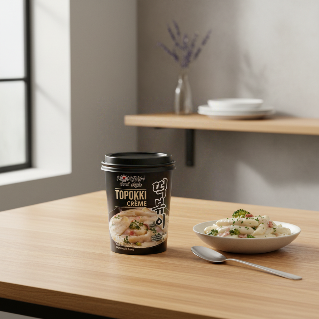 Style cuisine coréenne Gâteau de riz Topokki à la crème 170 g