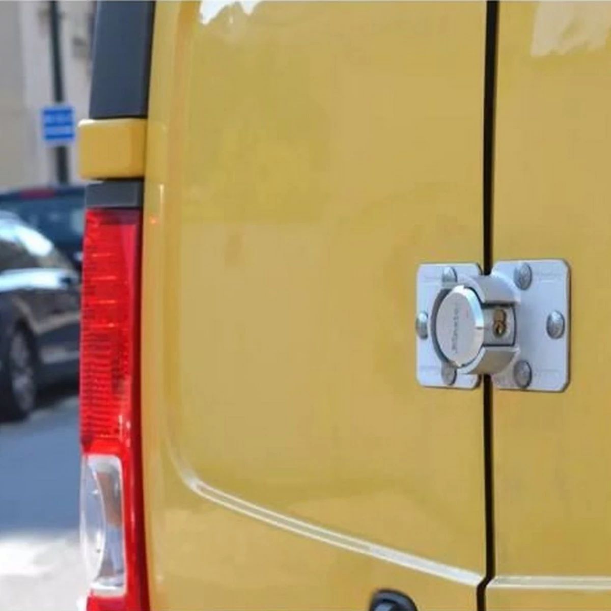Master Lock Verrouillage de fourgon avec gond et clé, zinc et acier trempé, clé, 307 x 81 x 251 mm