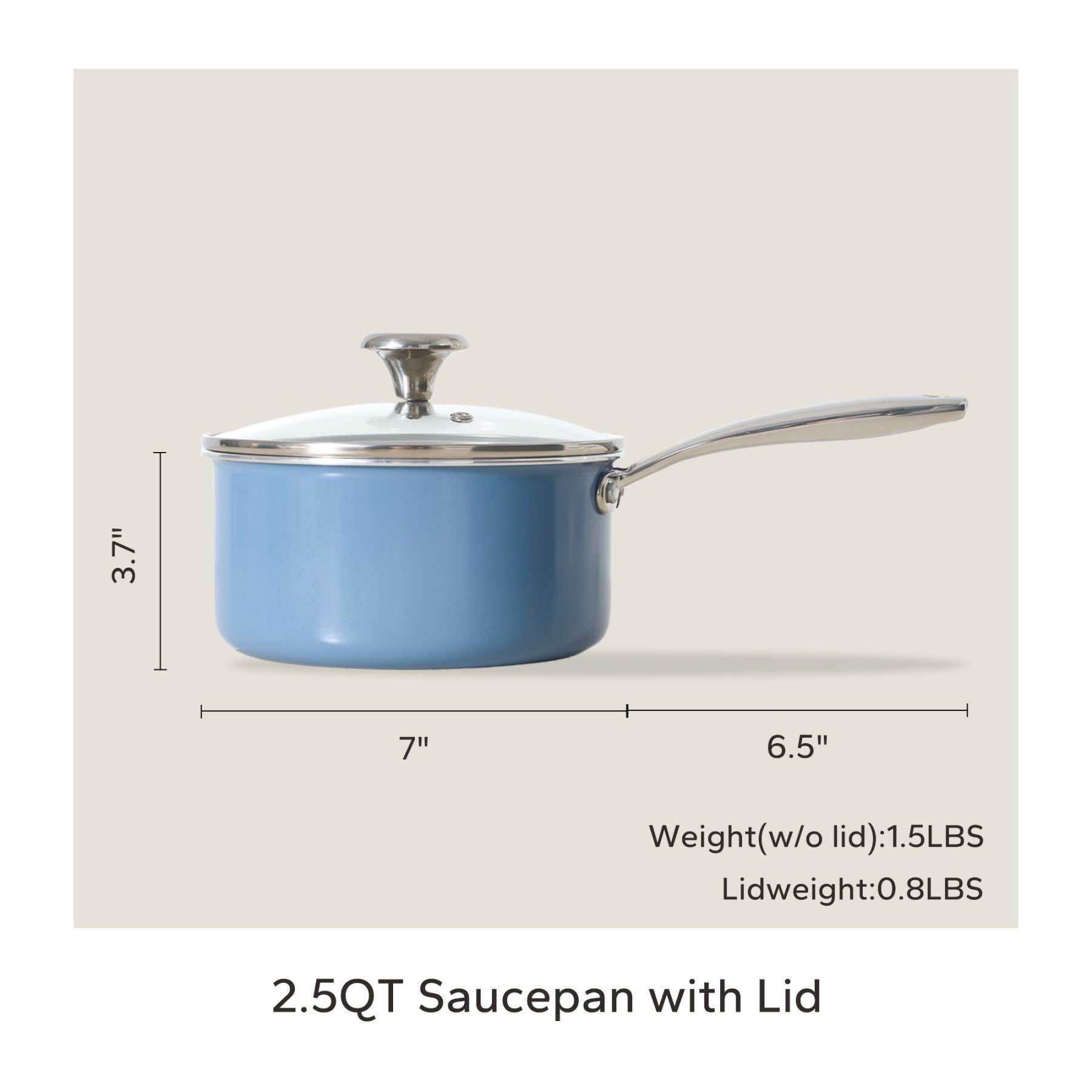 Redchef Gemstone Casserole en aluminium 18cm Bleu