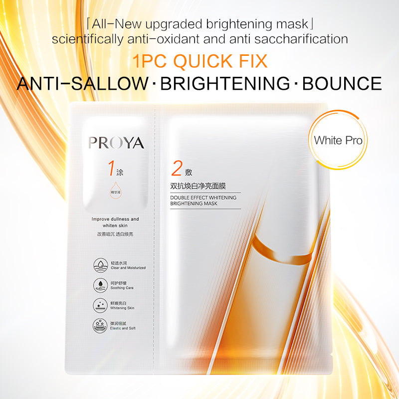 PROYA Masque double effet blanchissant et illuminateur (1,5 ml + 28 ml) x 5 pièces