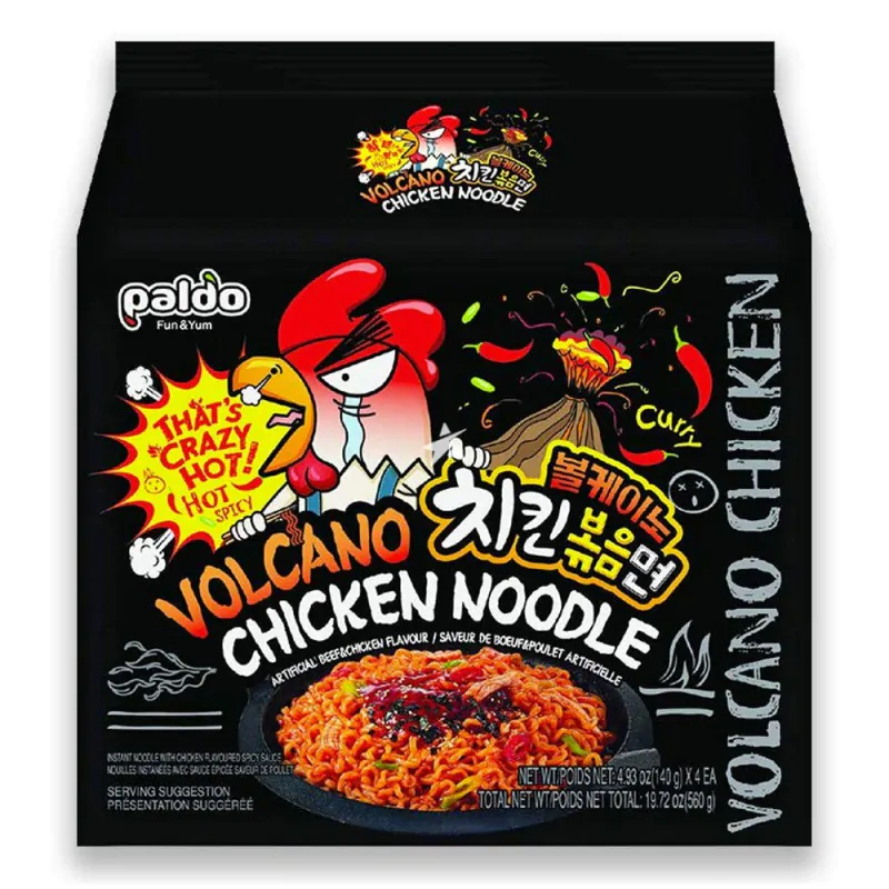 Paldo Nouilles Volcano au poulet 140 g pack de 4