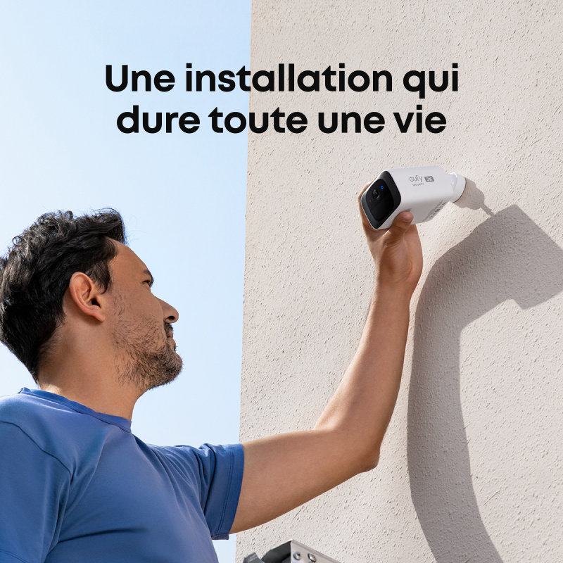 eufy Security, Caméra de Surveillance Extérieure Sans Fil WiFi eufy SoloCam S220, Pack de 2, Résolution 2K, Compatible Alexa, Wi-Fi 2.4 GHz, Sans Frais Mensuels