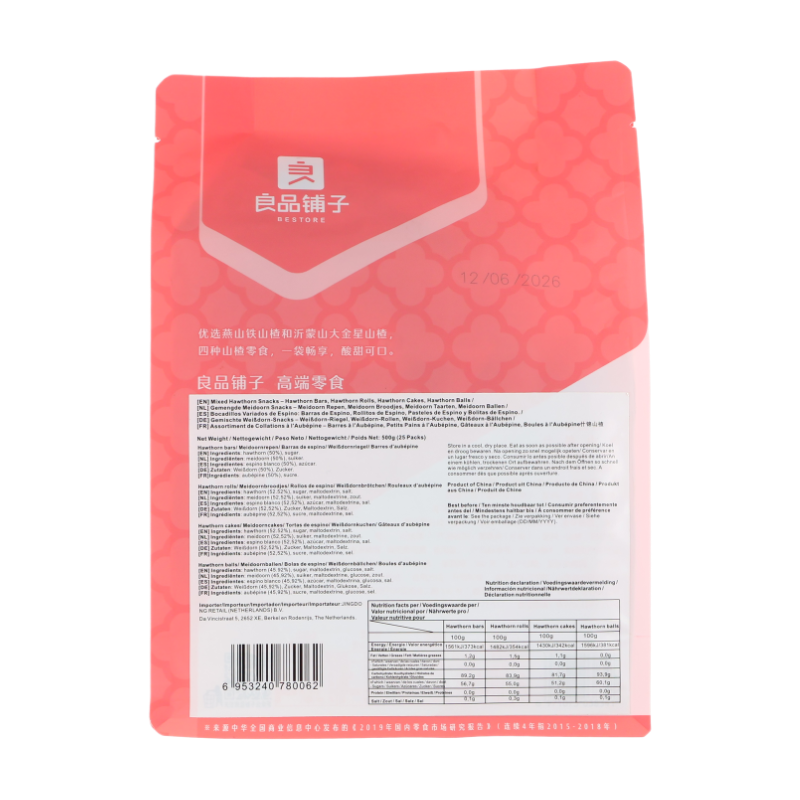Bestore Assortiment de snacks à l’aubépine 500 g