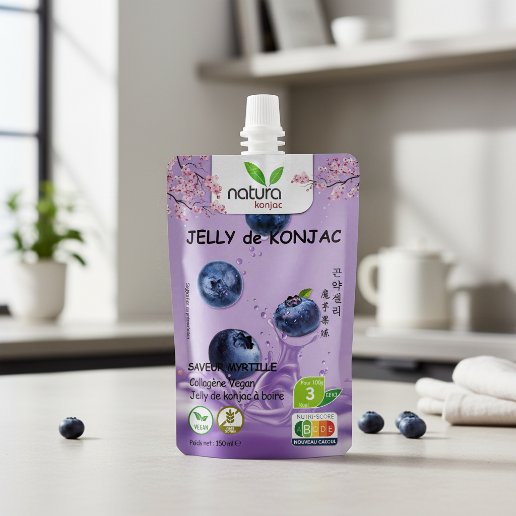 Natura Konjac Boisson à la gelée de konjac saveur myrtille - 150 ml
