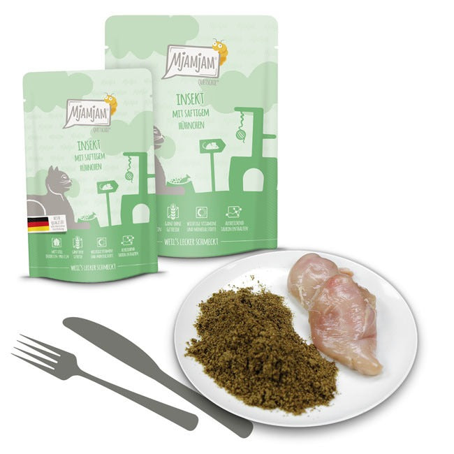 [Peut être servi frais pour l'été] MjAMjAM Quetschie Nourriture humide pour chat au poulet 300 g x 6