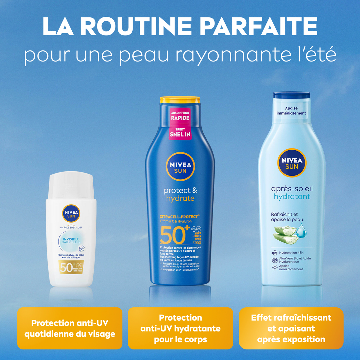 NIVEA SUN Potect & Hydrate Lait protection solaire SPF 50+ - 400 ml