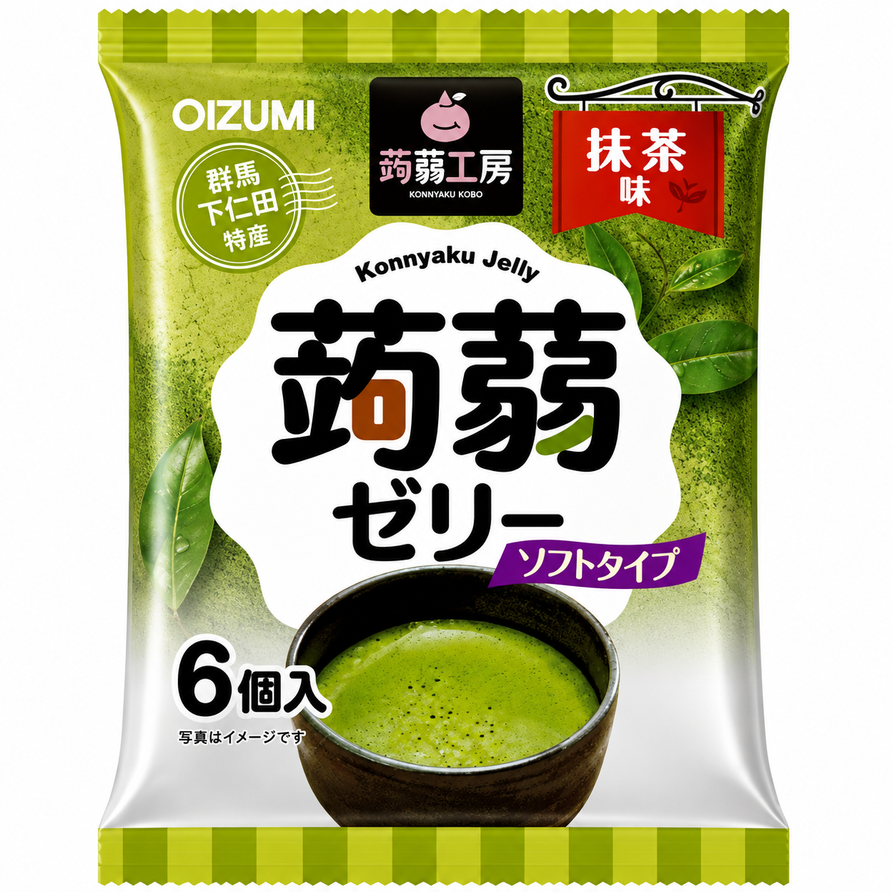Shimonita Konjac Kobo Gelée de konjac saveur matcha - 106 g