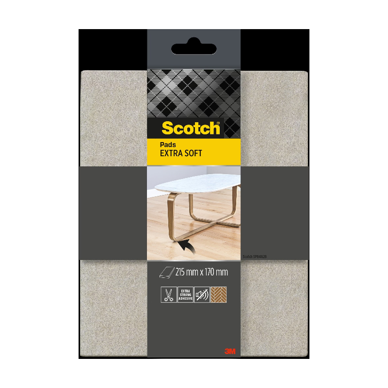 Plaque adhésive en feutre de laine Beige 215 x 170mm