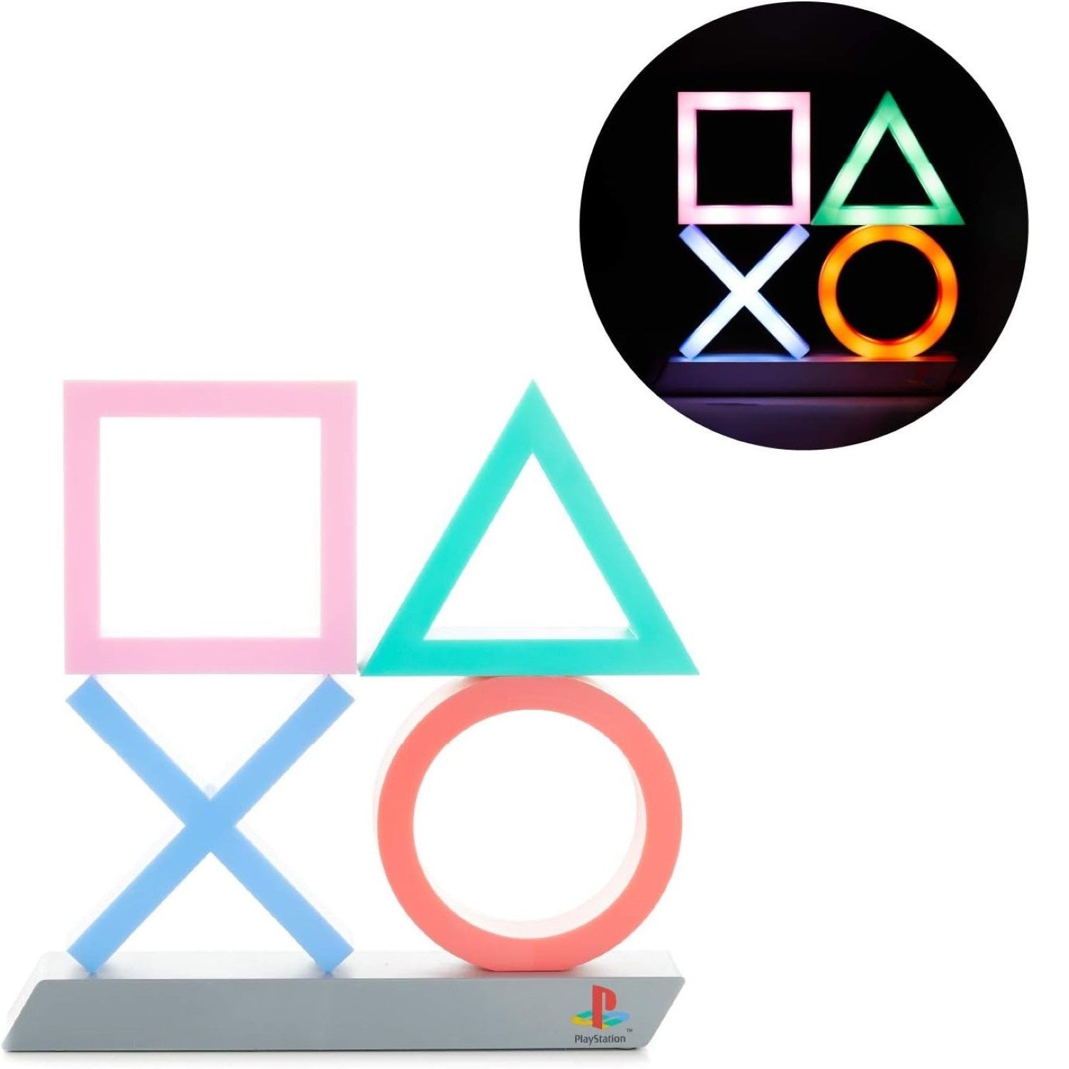 PlayStation Icons Light XL - sous Licence Officielle - 30 cm - 3 Modes d'Éclairage - Réactif à la Musique - Alimenté par USB ou Batterie