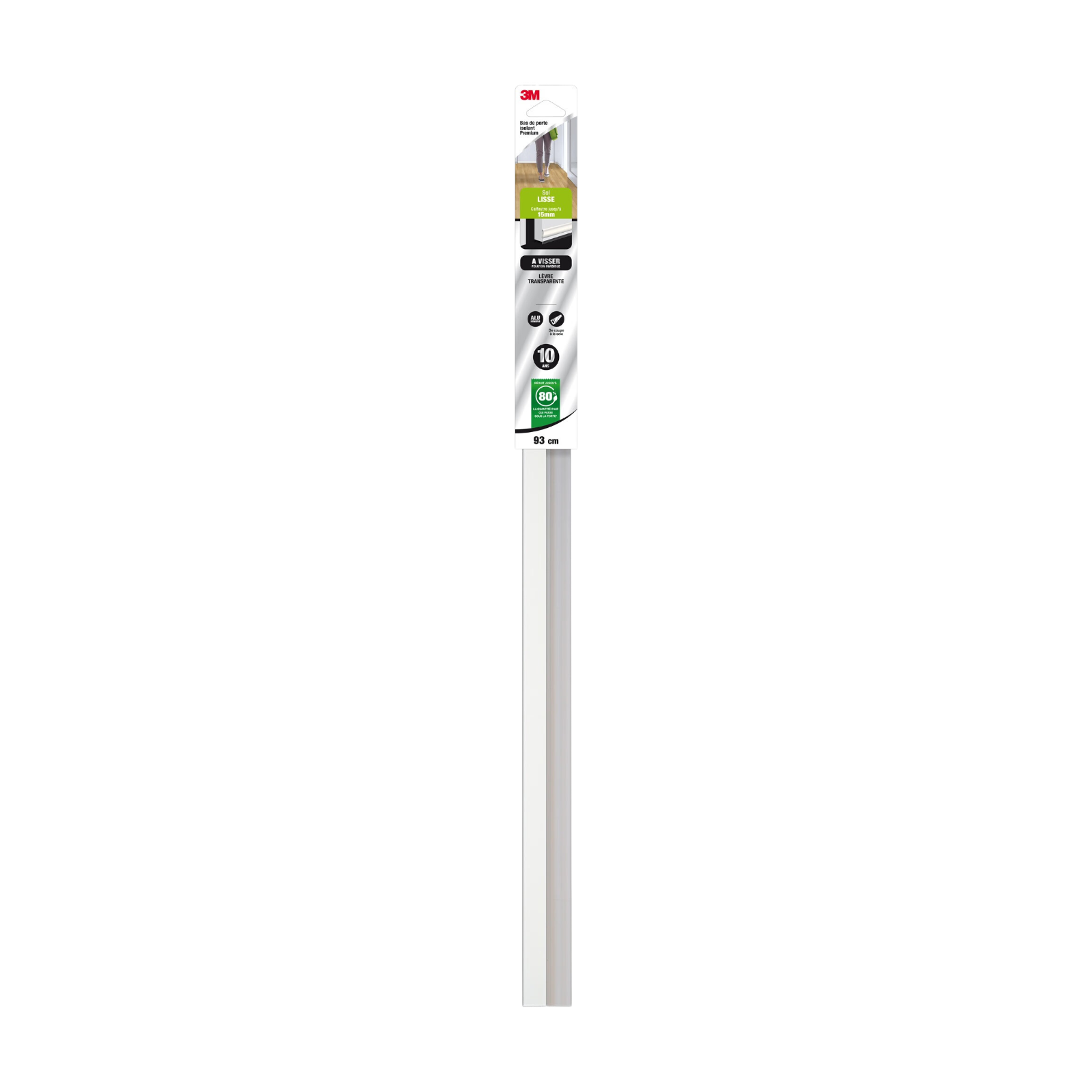 3M Bas de porte isolant Premium à visser blanc - 0,93 m