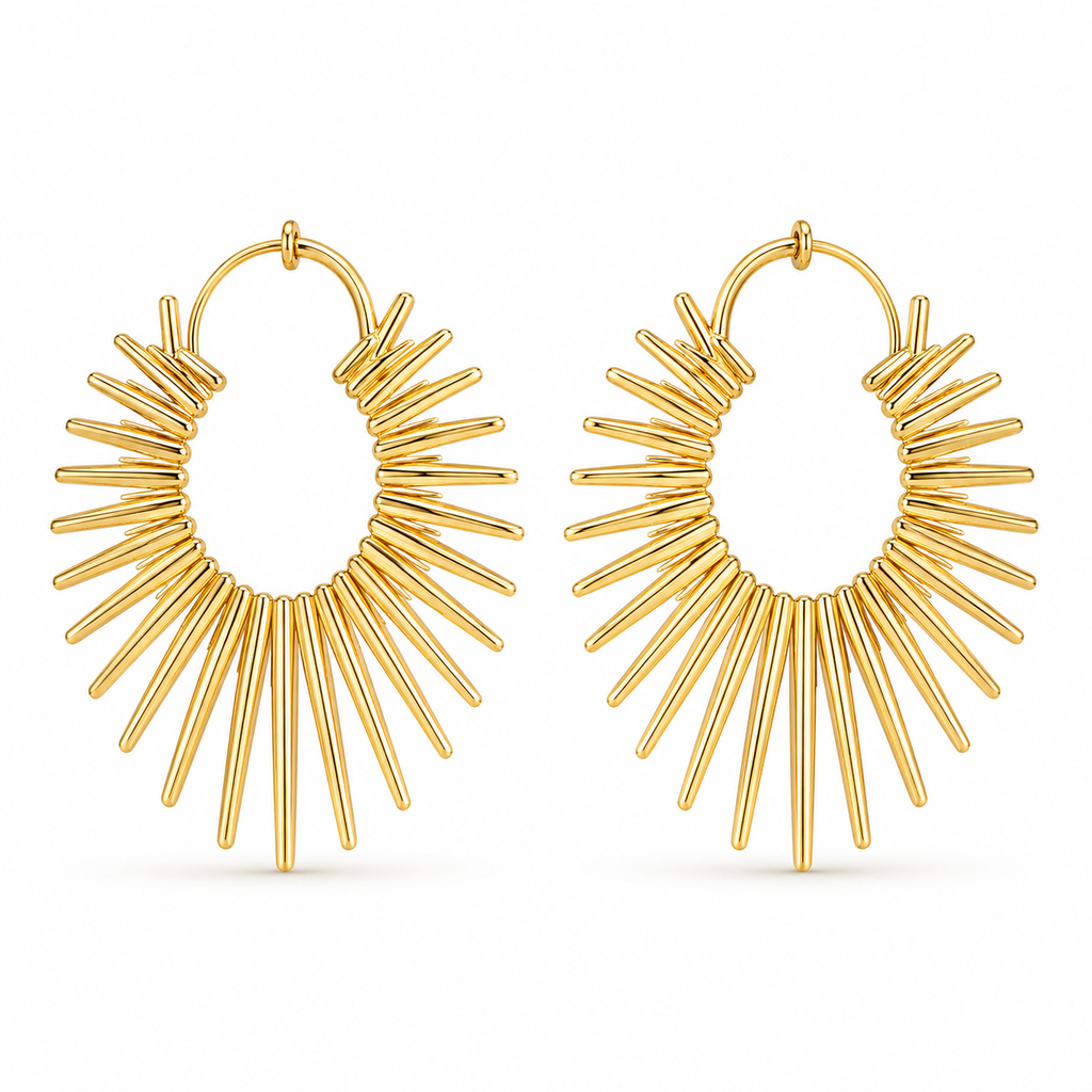 VoxorAI Boucles d'oreilles puces tournesol dorées style européen et américain, toutes saisons