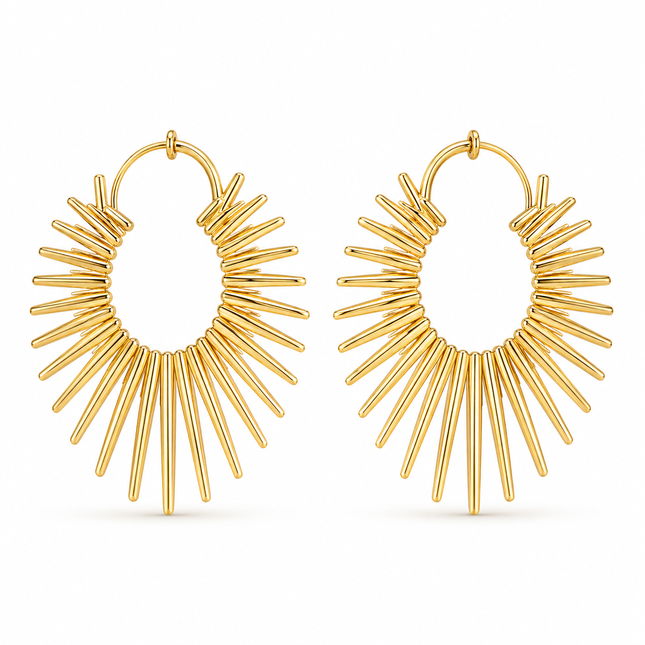 VoxorAI Boucles d'oreilles puces tournesol dorées style européen et américain, toutes saisons