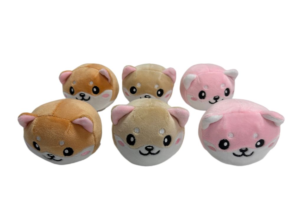 Coussin Kawaii + 6 mini Peluches Shiba Inu