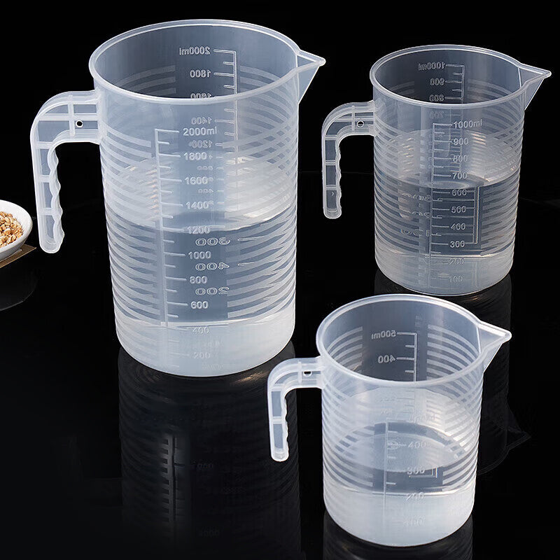 BJ Set de Tasses à Mesurer en Plastique, 3 Pièces, 500ml + 1000ml + 2000ml