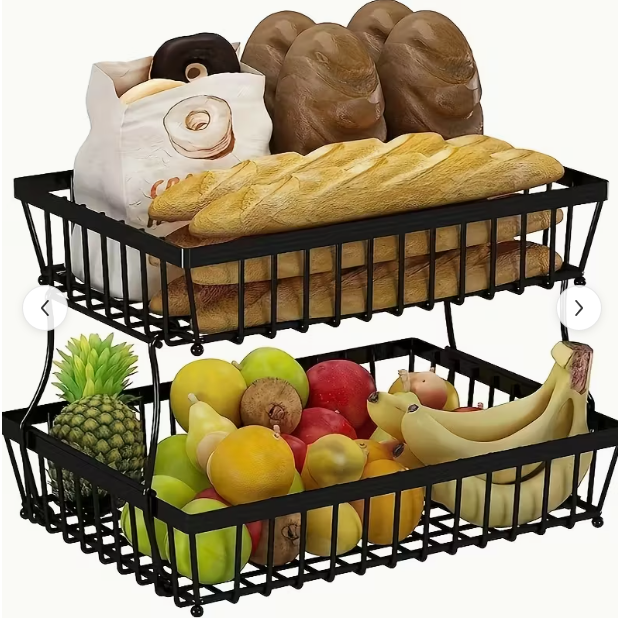 SRD Grand panier pour fruits et légumes - Noir