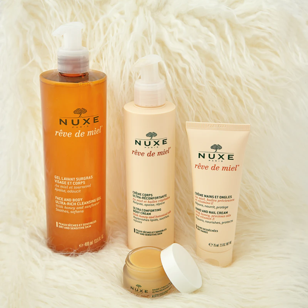 Nuxe Rêve de Miel Gel nettoyant surgras visage et corps pour peaux sèches 400 ml
