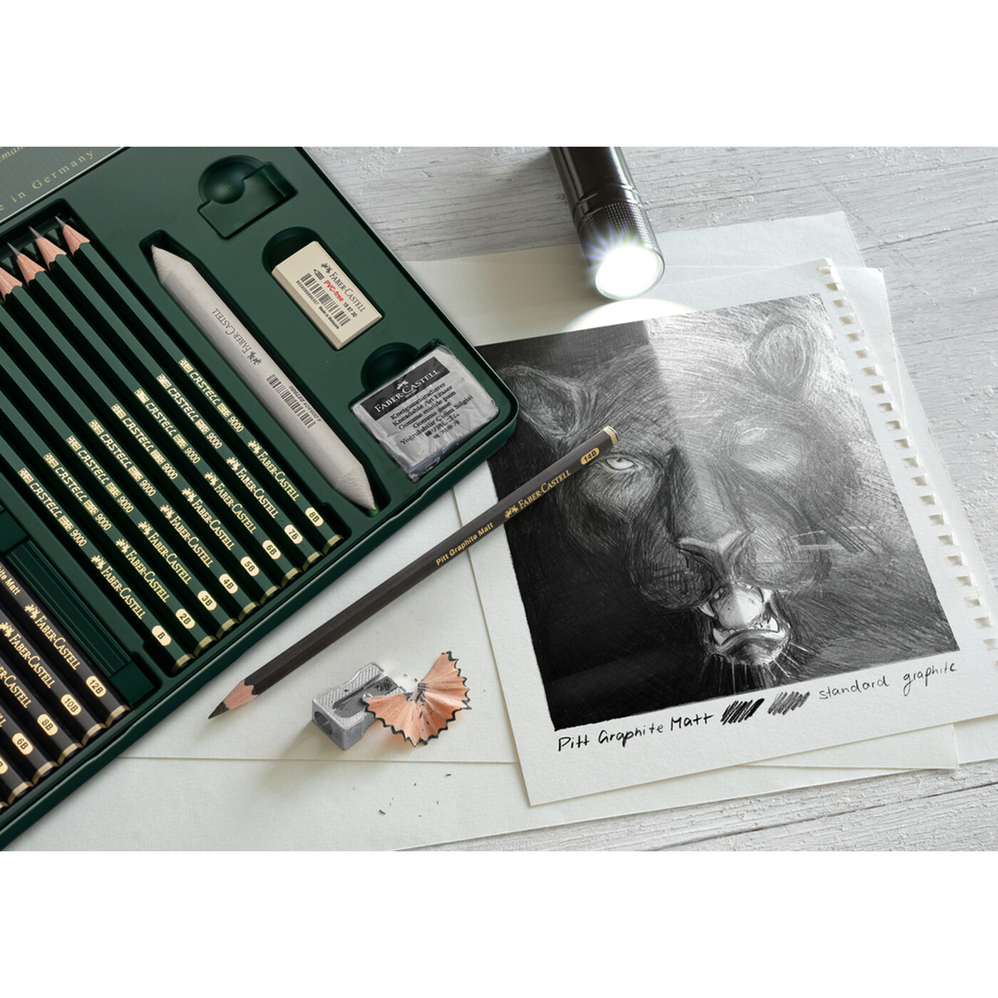 Faber-Castell Boîte de 20 crayons Castell 9000 & Pitt Graphite Matt