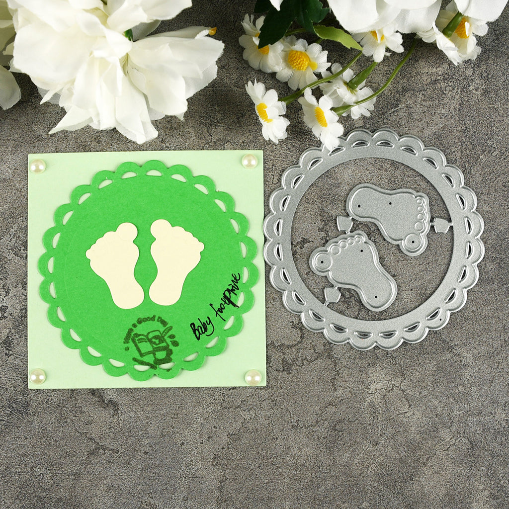 Pieds de bébé découpes pour la création de cartes, dies de découpe en métal dies de papier en relief pour le scrapbooking fournitures de création de cartes et d'album DIY