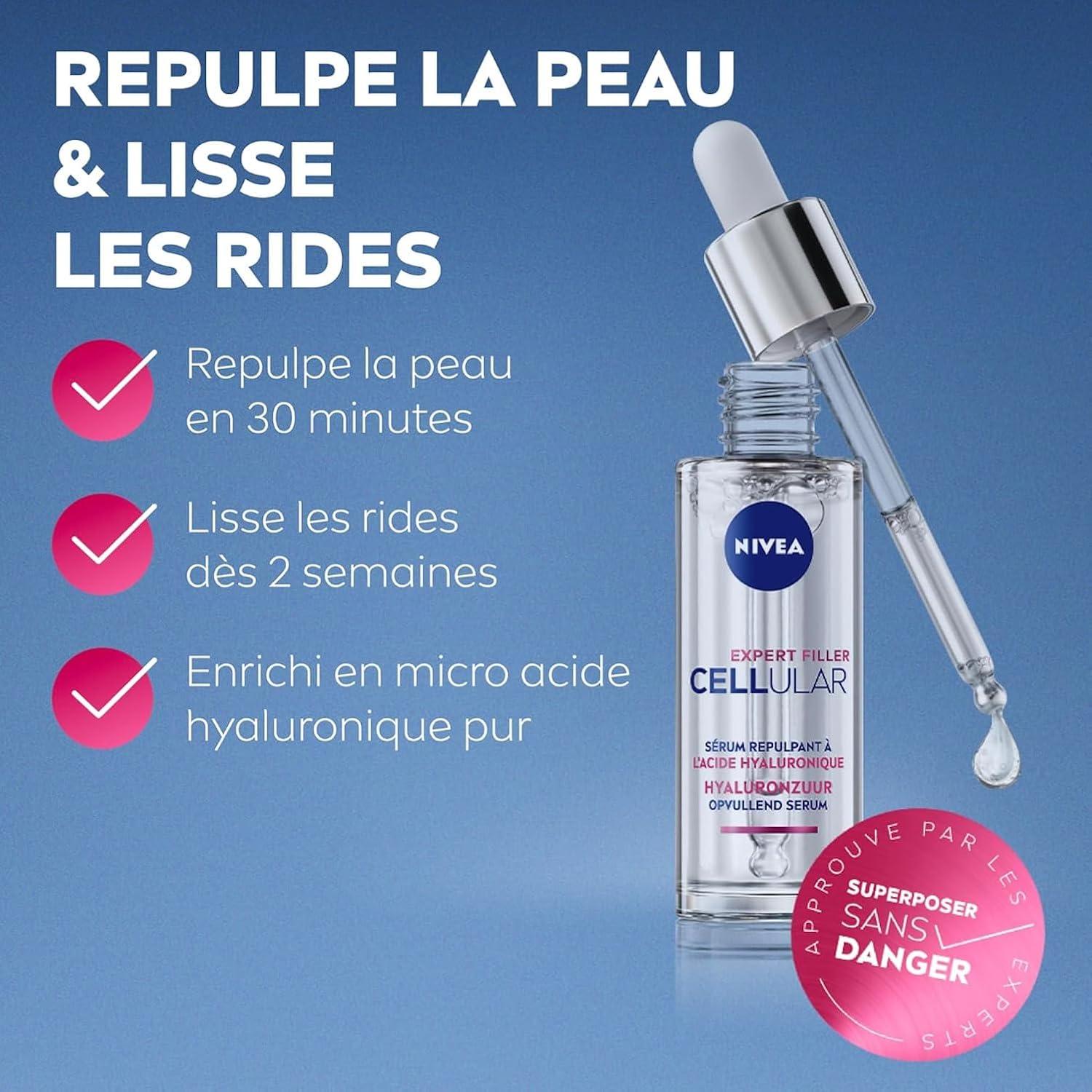 NIVEA Coffret Visage Cellular Expert Filler 3 Sérums Layering
