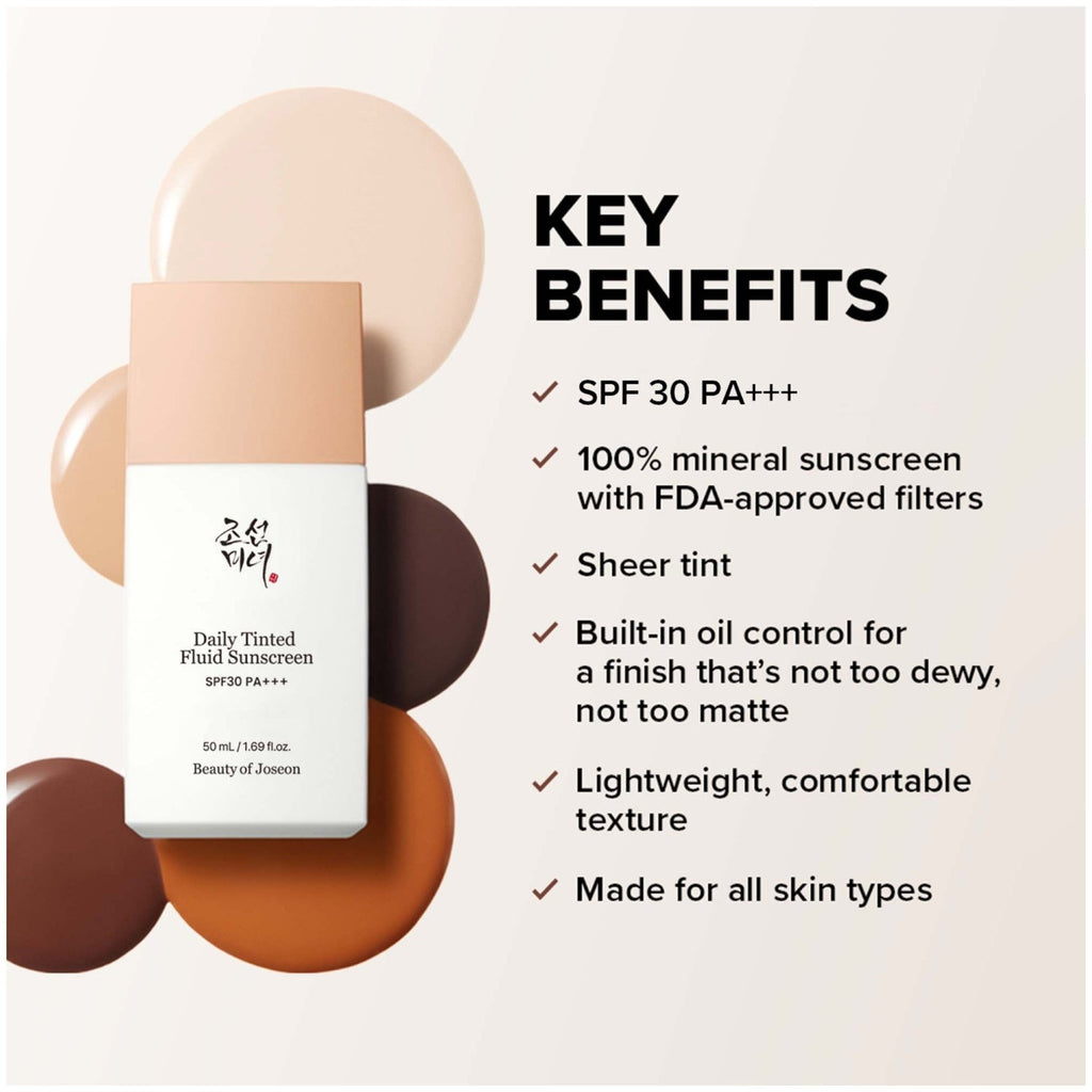 Beauty Of Joseon Crème Solaire Fluide Teintée Quotidienne Large Spectre SPF 30 PA +++ #LN110_50 ml