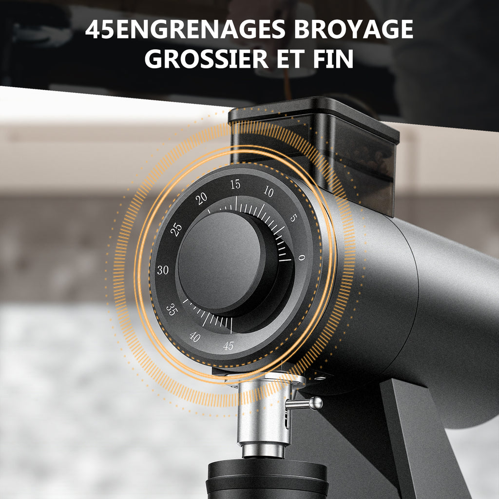 STARSEEKER Moulin à café électrique 74 mm pour espresso et café filtré avec minuteur