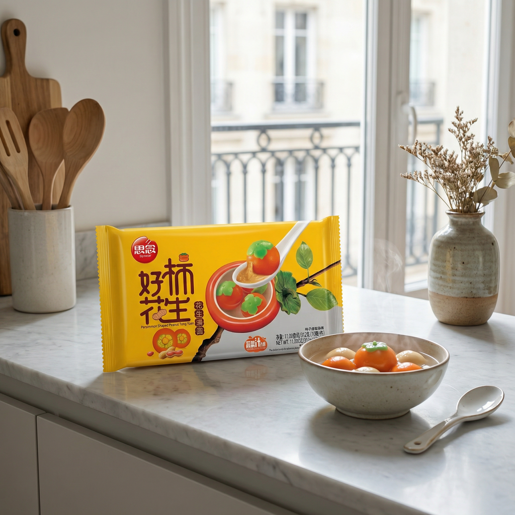 Synear Boules de riz gluant bon kaki aux cacahuètes 312 g