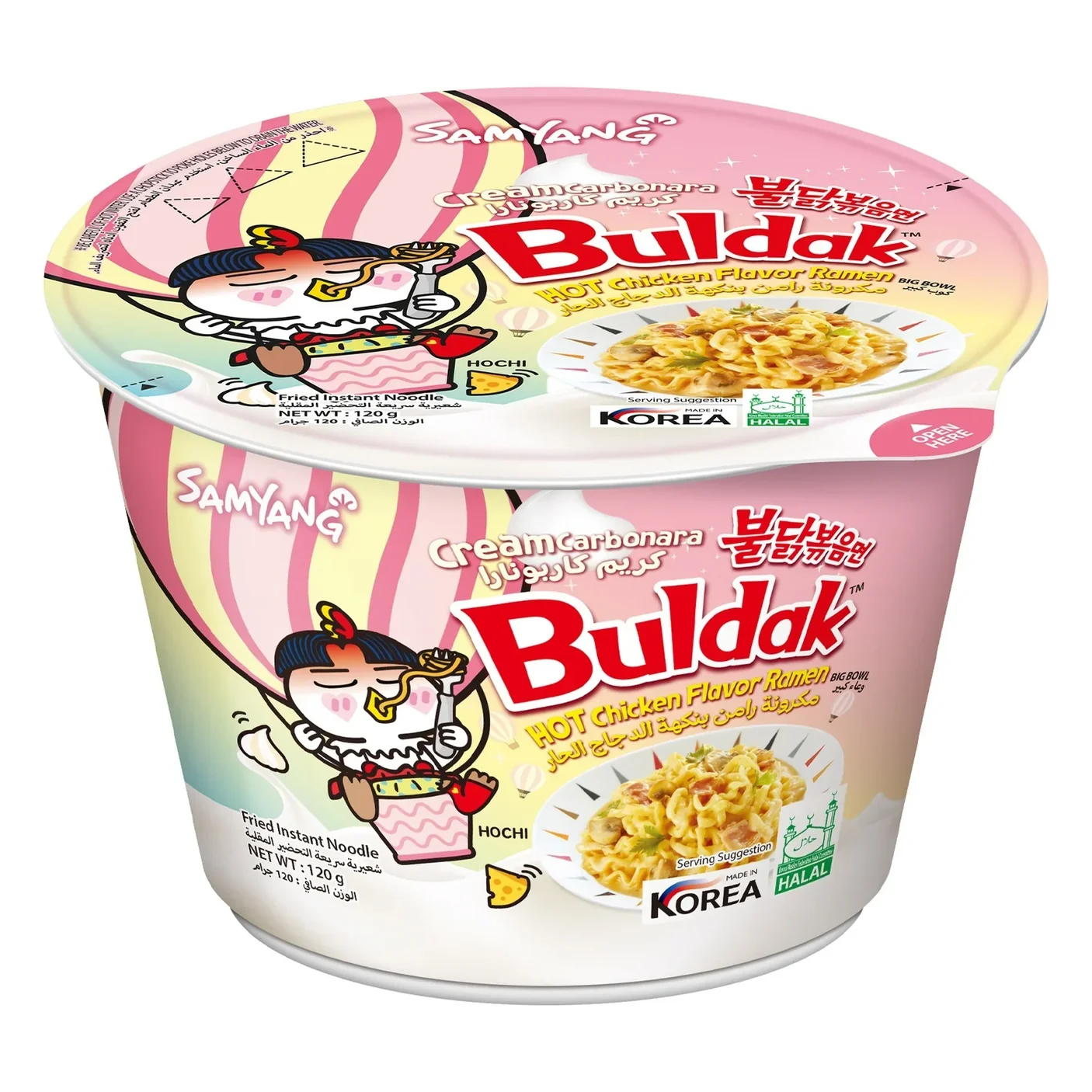 Bol de Ramen au Poulet Épicé Samyang (Saveur Fromage à la Crème) 120g