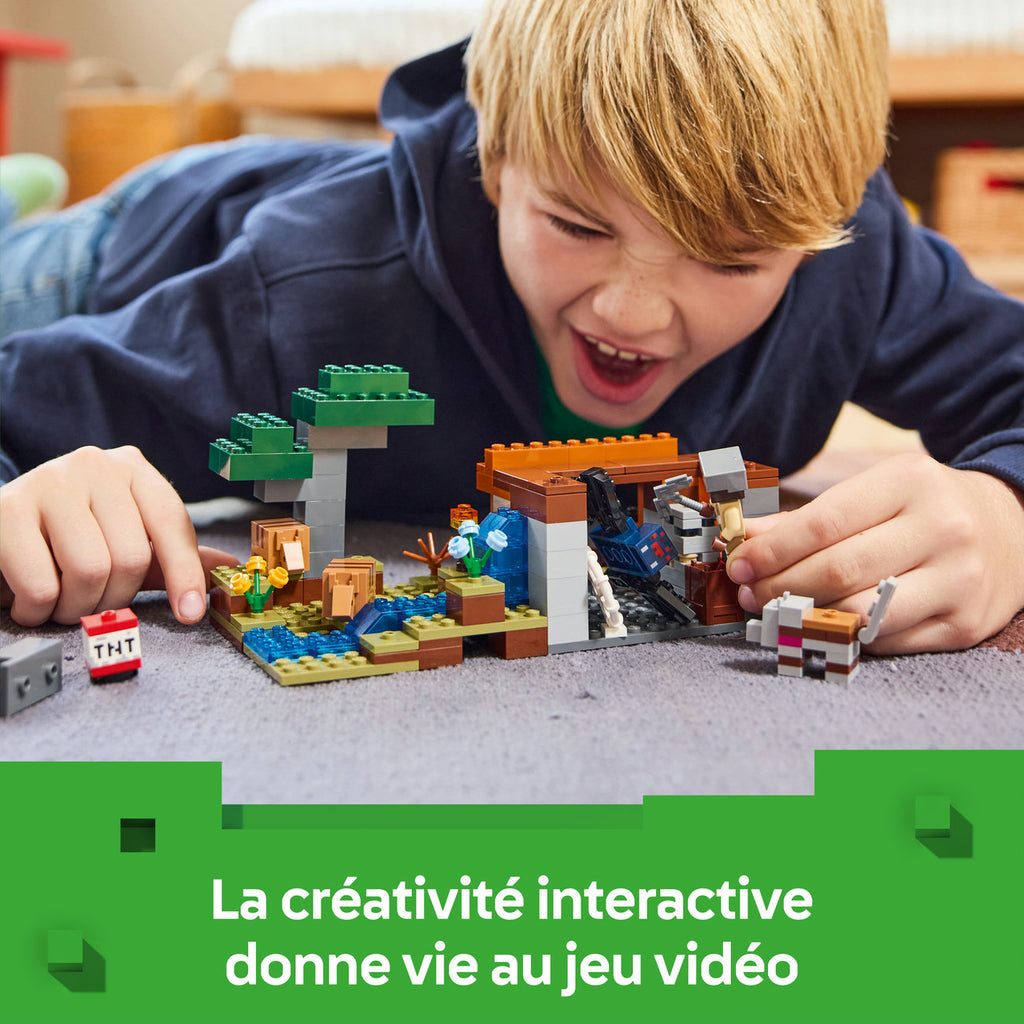 LEGO Minecraft 21269 L’Expédition à la Mine du Tatou – Set de Construction