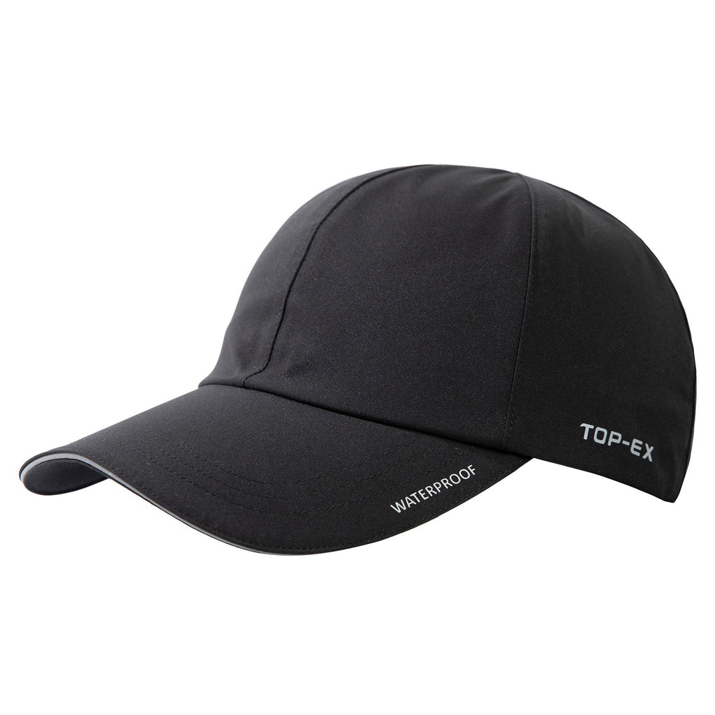 TOP-EX Casquette de course imperméable toutes conditions haute performance non structurée Urban Storm M/L Noir