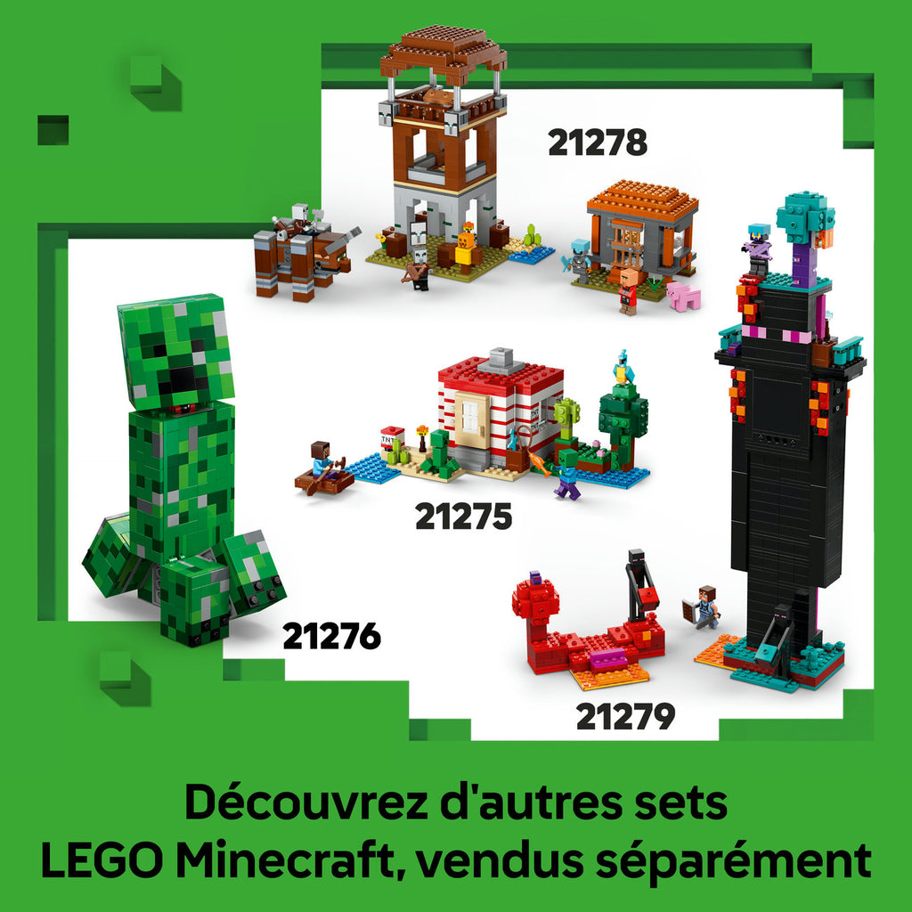 LEGO Minecraft La Mine de la Pioche 21277 Set de Construction avec Minifigurines Alex & Miner (530 Pièces)