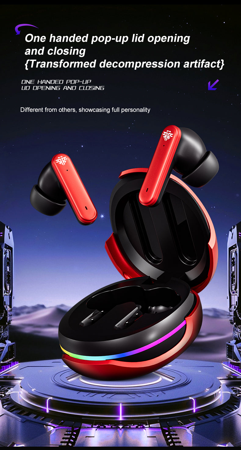 Casque de Traduction Instantanée VoxorAI XH12 Rouge avec IA - Casque Bluetooth Gaming 150 Langues pour les Études, les Voyages et le Travail