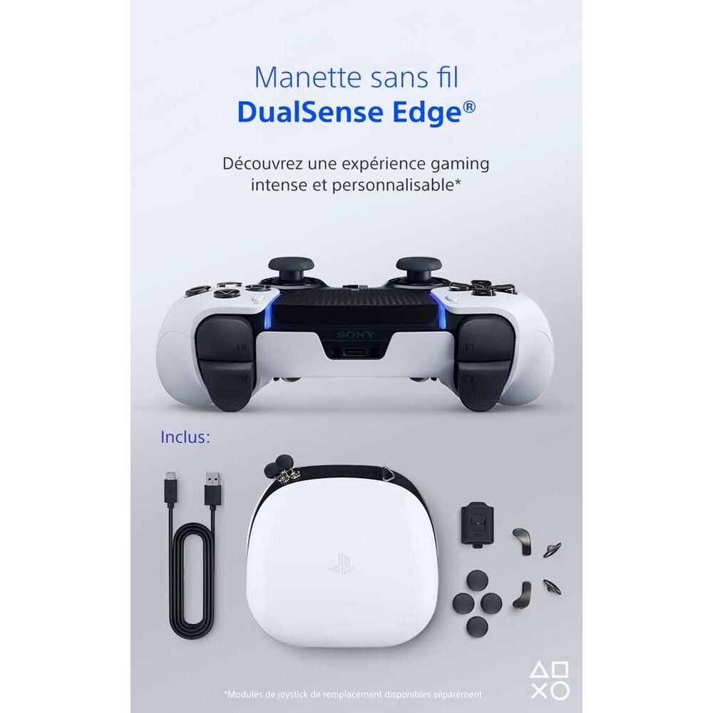 PlayStation Dualsense Edge Manette sans fil PS5 - Noir/Blanc