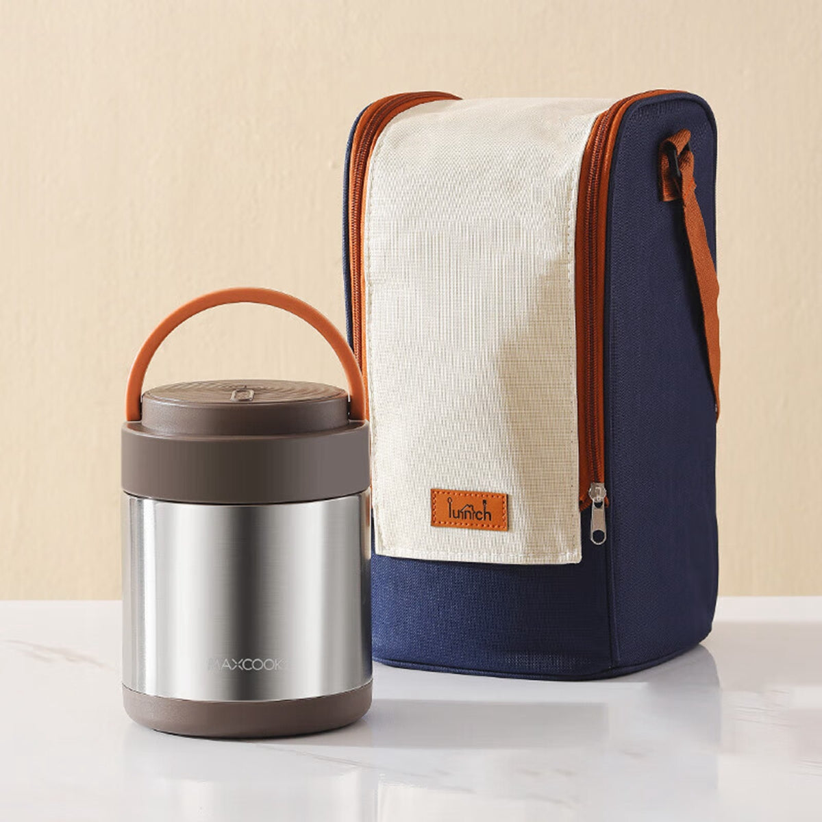 Maxcook Bocal alimentaire isotherme en acier inoxydable 304 pour aliments chauds - Boîte repas thermique sous vide en acier inoxydable, Thermos à soupe étanche