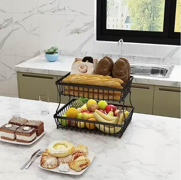 SRD Grand panier pour fruits et légumes - Noir