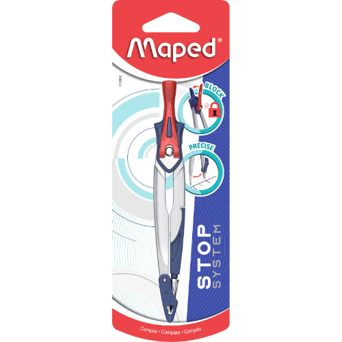 Maped Compas Stop System pour Mines de 2 mm – Couleurs Assorties