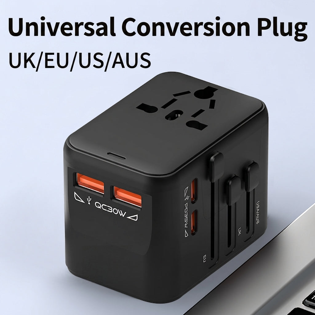 ochama Adaptateur de Voyage Universel, Convertisseur de Prise Mondial, Indispensable pour les Voyages à l’Étranger, Compatible avec l’Europe/Royaume-Uni/Hong Kong/Macao/USA/Japon/Australie