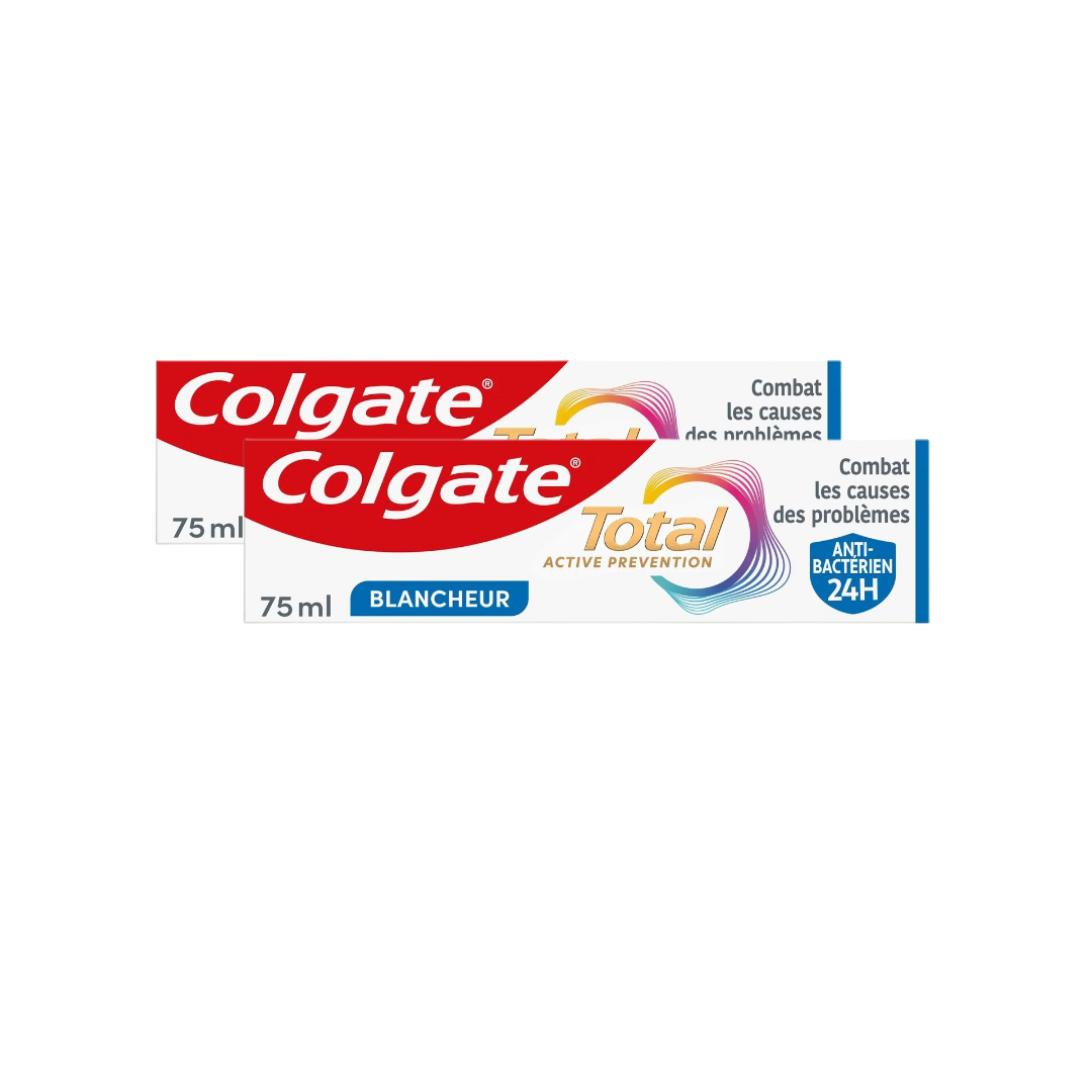 Colgate Total Active Prevention Shine Toothpaste 75 ml - Pack of 2 (2 x 75ml = 2 tubes)