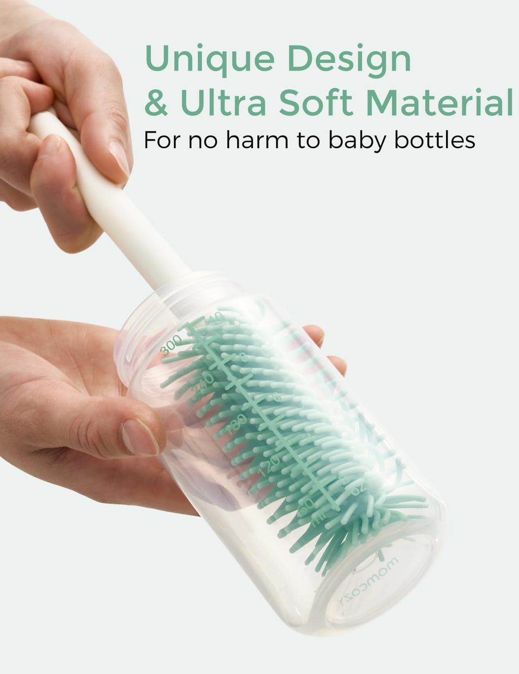 Momcozy Kit portable de brosses de nettoyage pour biberons 7-en-1 - Kit portable de brosses de nettoyage pour biberons 7-en-1 LS001 (Vert, 1 ensemble, pour marché européen), cadeaux pour maman
