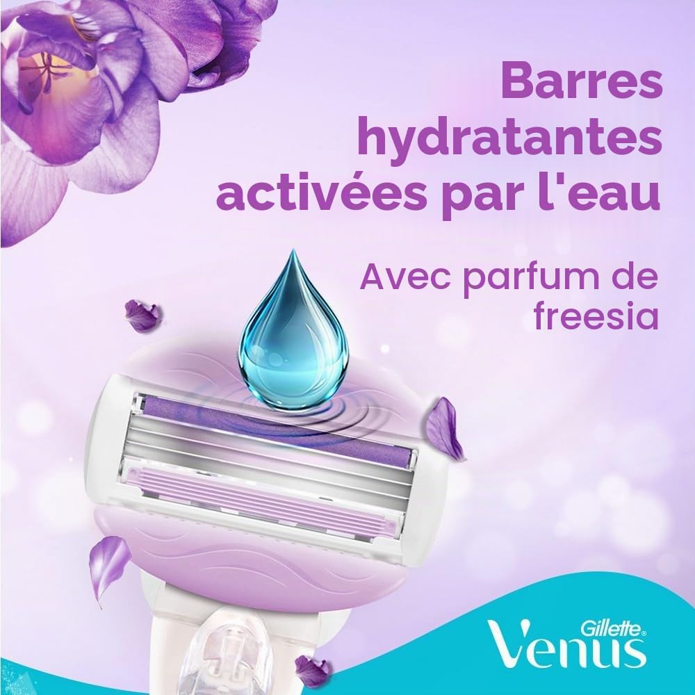 GILLETTE Venus ComfortGlide Breeze Rasoir pour Femme avec 2 Recharges
