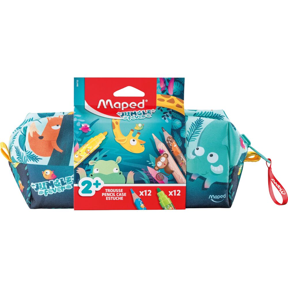 Maped Jungle Fever Trousse 12 Feutres + 12 Crayons