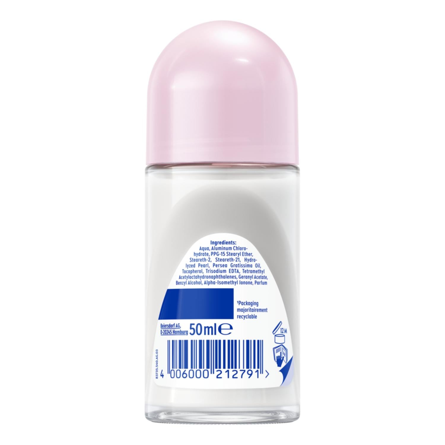 NIVEA Déodorant Femme Aisselles Pearl & Beauty Protection 72h Bille 50 ml