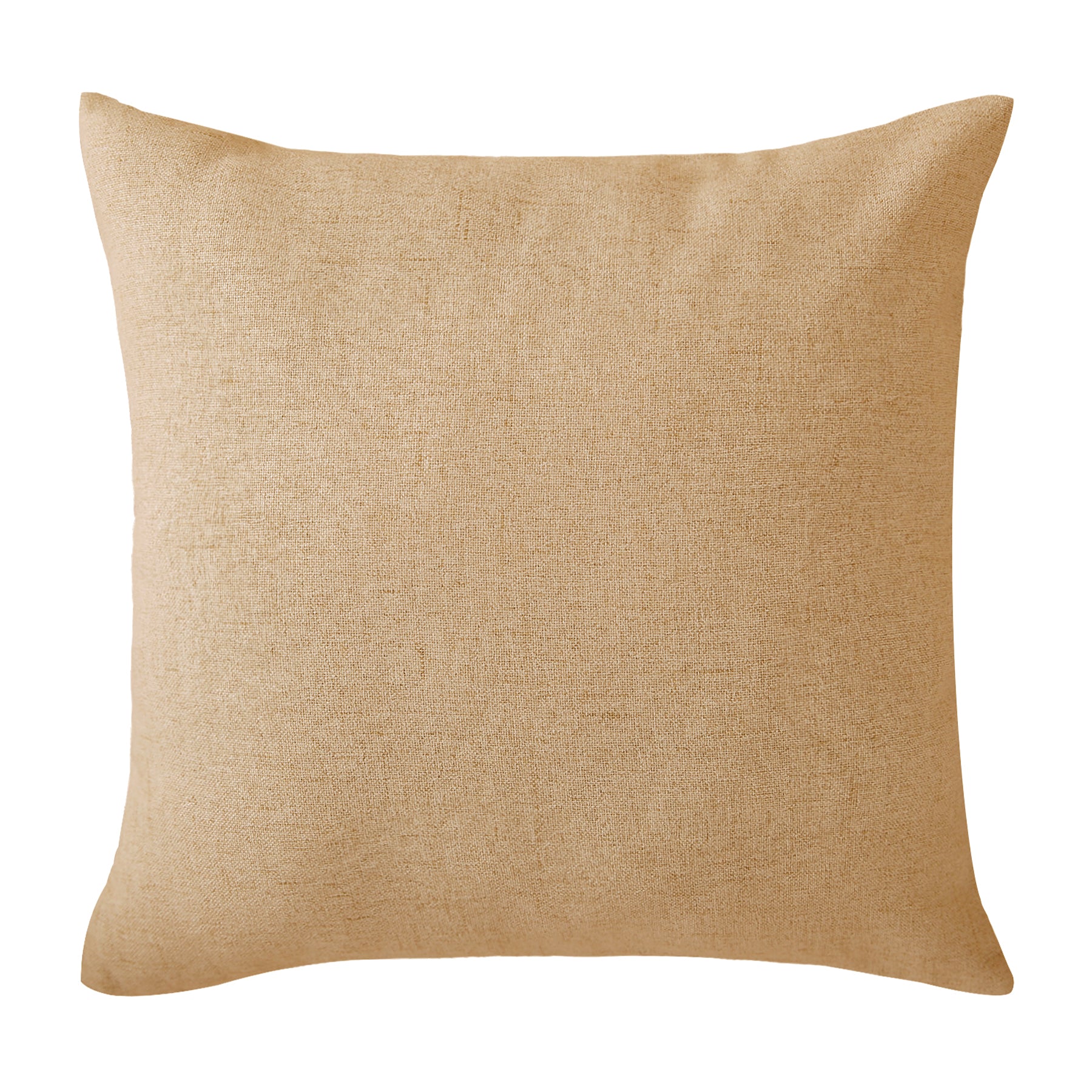Deconovo housse de coussin en tissu aspect lin, coloris orange, 50 x 50 cm, 1 pièce