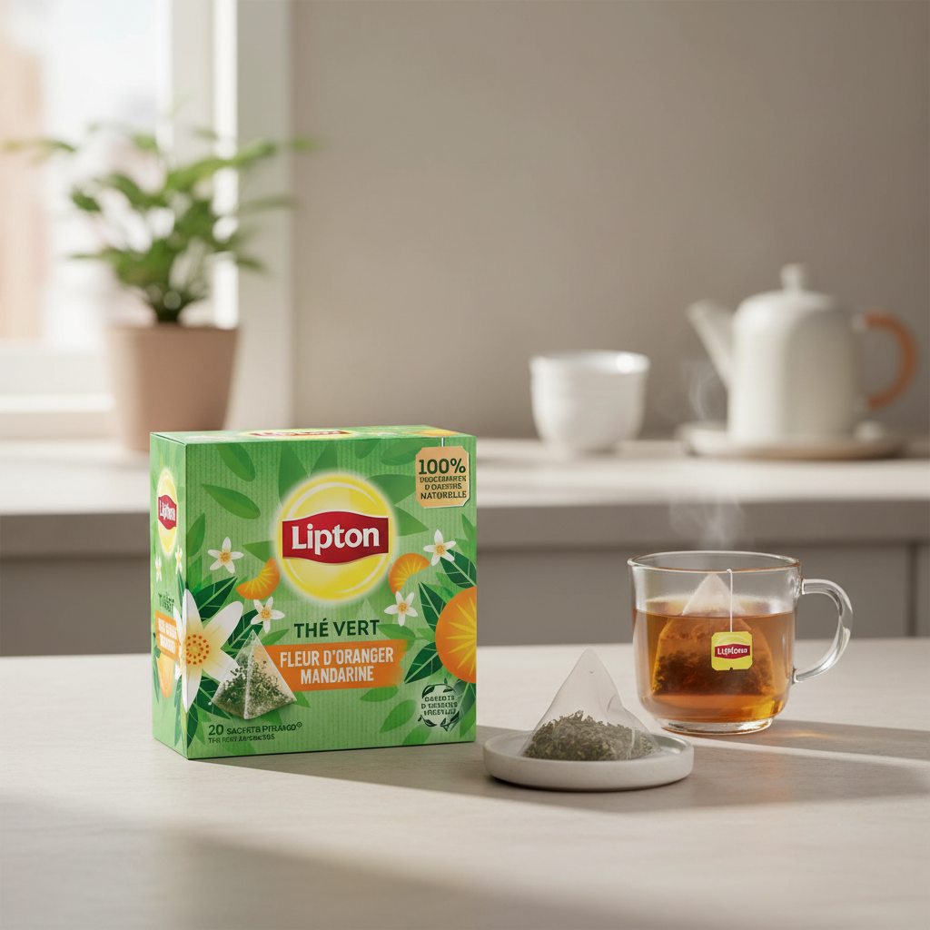 Lipton Thé vert fleur d’oranger et mandarine x20 30 g