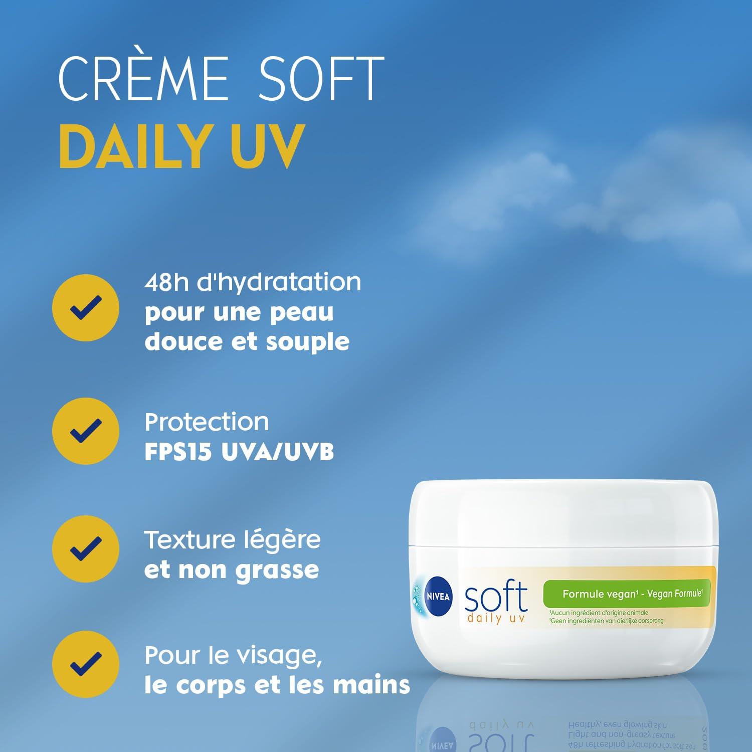 NIVEA Soft Crème Hydratante SPF 15 Pot 200 ml