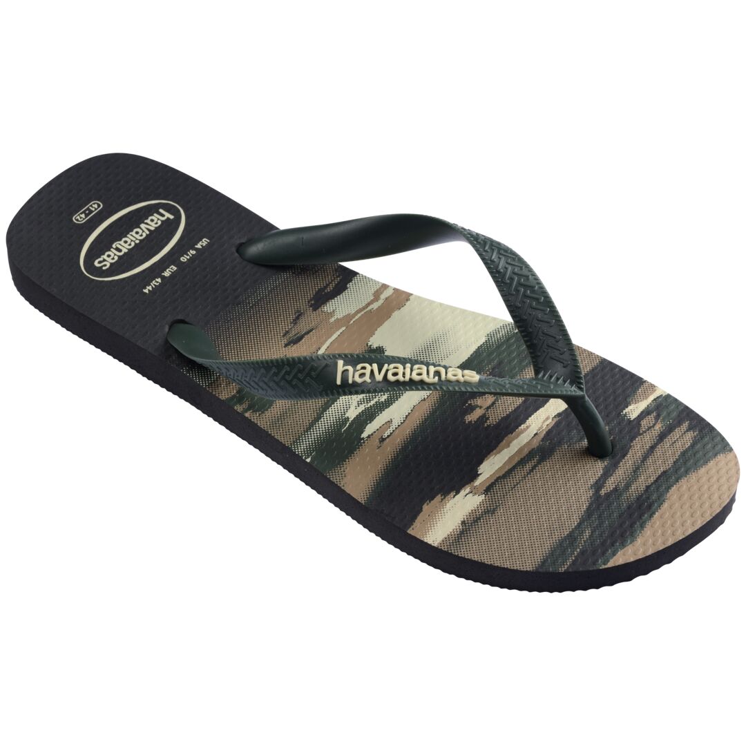 HAVAIANAS Top Camu Tongs Black/Olive Green