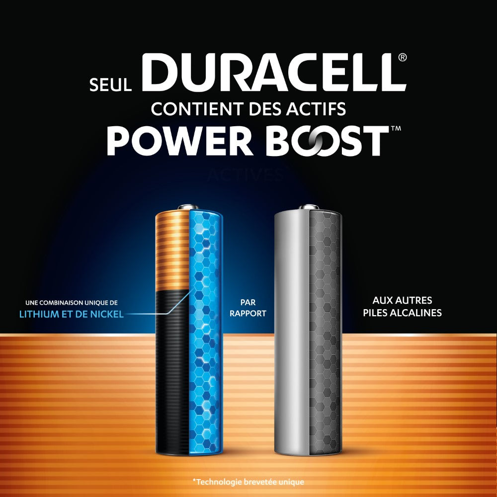 DURACELL Plus Lot de 12 piles AA alcalines 1,5 V, durent jusqu’à 150 % plus longtemps* grâce aux Actifs POWER BOOST**, fiables pour vos appareils du quotidien