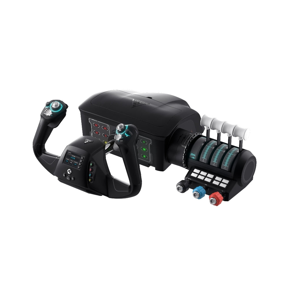 Turtle Beach VelocityOne Flight Système de contrôle universel Filaire - Rotation manche 180° & Manette des gaz modulaire & Affichage de gestion de vol - Xbox Series X|S, Windows 10/11 - Noir