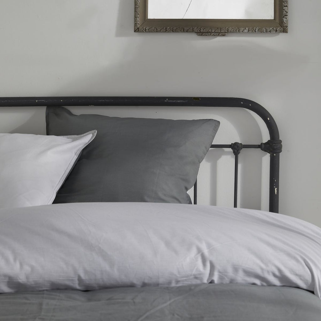 TODAY Parure de lit en coton 57 fils Cappuccino craie, grand lit, gris foncé/Cappuccino craie