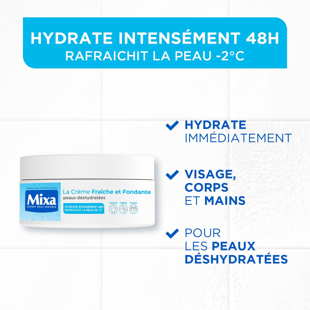 MIXA La Crème Fraîche et Fondante à l'Acide Hyaluronique Pur 150ml